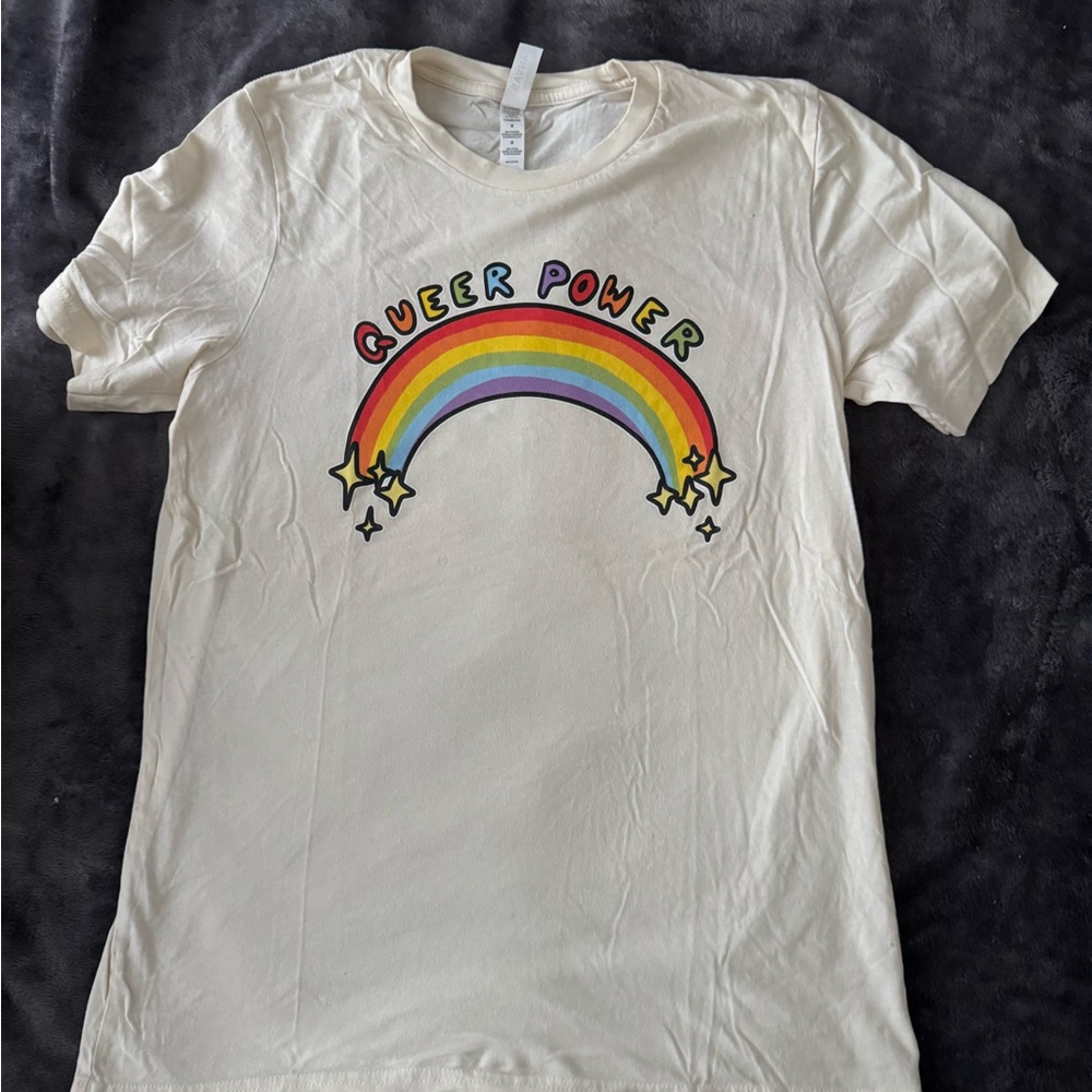 Cream Rainbow Graphic Tee